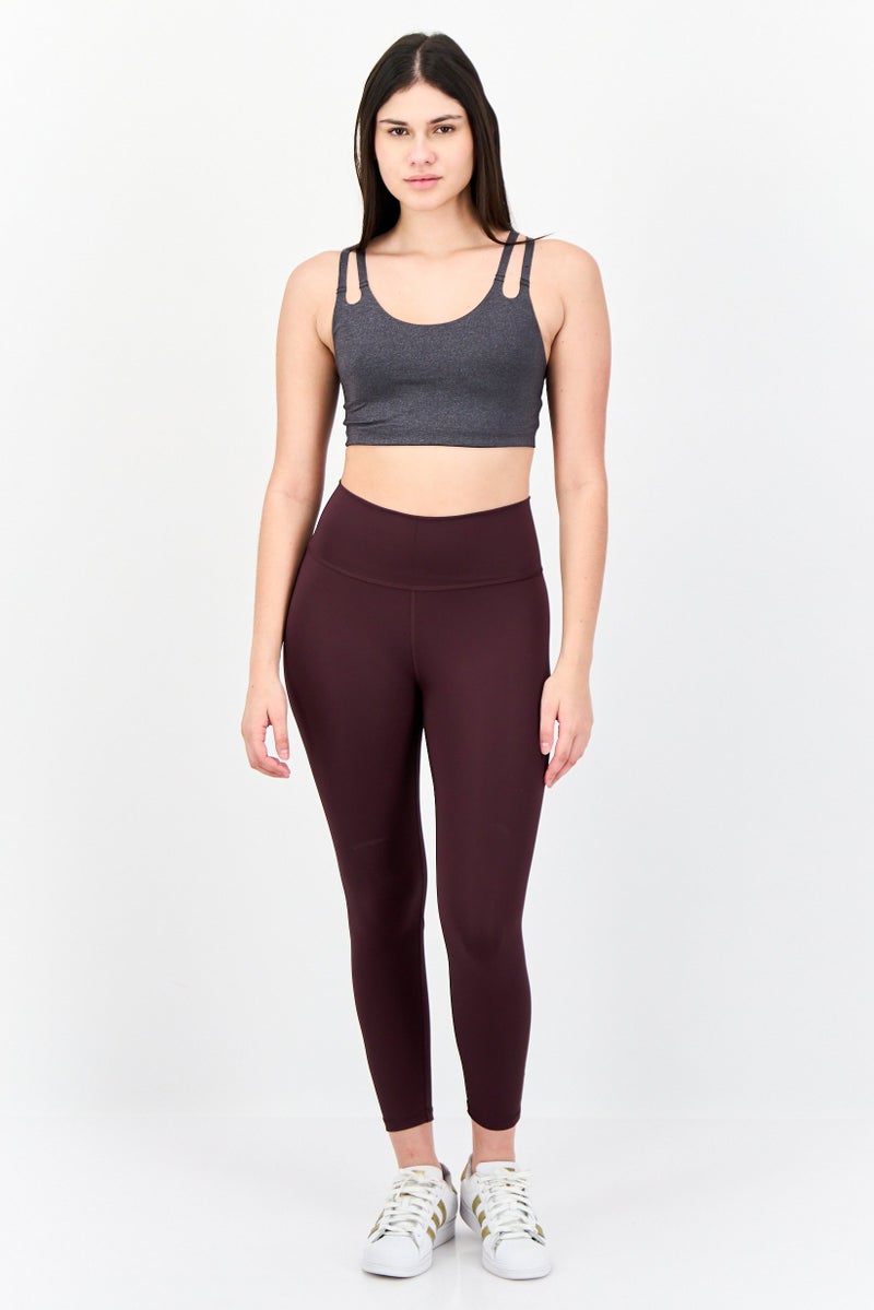 Adidas Women Brand Logo Padded Sports Bra, Heather Grey - Image 4